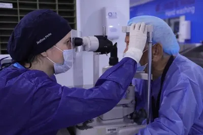 Examen ocular con lámpara de hendidura